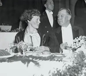 Amelia Earhart and Alexander Dye Attending Dinner