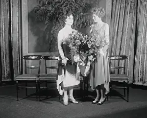 Amelia Earhart Posing with Mrs. Floyd Bennett