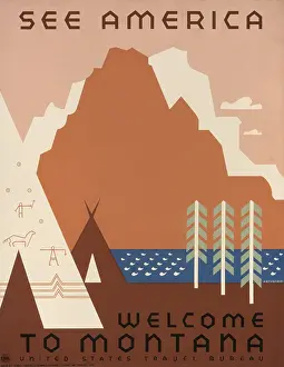 Montana Prints: See America. Welcome to Montana