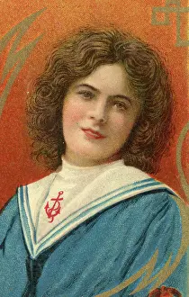 American Actress Mary Ryan, Fatima Cigarettes, collectible tobacco card, 1909-10
