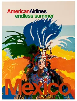 American Airlines Mexico Poster