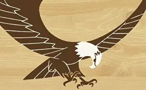 Wood Grain Prints: American Eagle