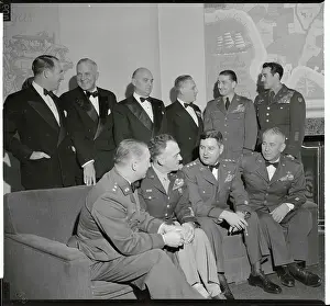George Prints: American Eagles Officers Gathering for Film