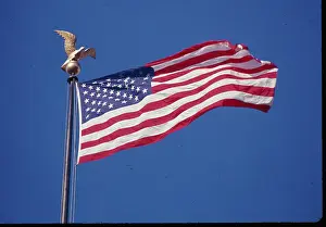 American Flag Flying in Front of State Department