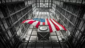 Images Dated 22nd February 2013: American Flag at Penn Station