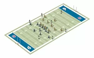 Horizontal Image Gallery: American football players and positions