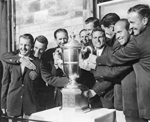 Andrews Prints: American Golfers Holding Trophy