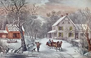 Images Dated 8th April 2016: American Homestead Winter