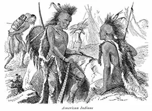Images Dated 3rd March 2017: American indians engraving 1875