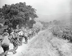 American Infantry Advancing Inland