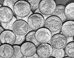 Us Dollars Prints: American Liberty Silver Dollars