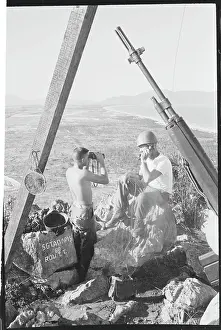 Da Nang Prints: American Marines Canvassing Area with Binoculars