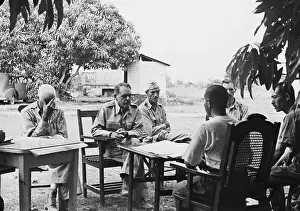 American Officers Meeting with Japanese to Surrender