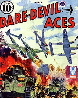 Armor Prints: American Planes attack Japanese Tanks