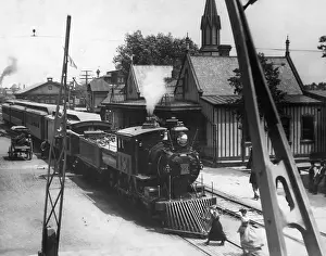 Lebanon Prints: American Railroad Station With Train