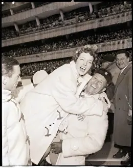Gold Medal Prints: American Skater Celebrating After Win