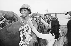 Wreath Prints: American Soldier Arriving In Vietnam