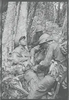 American Soldier Being Treated for Injury in Vietnam