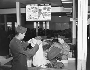 Real Estate Prints: American Soldier Turning in His Military Clothing