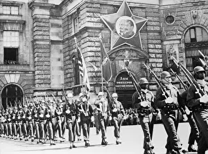 American Soldiers March in Formation in Vienna