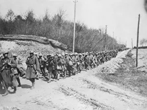 American Soldiers Marching During World War I