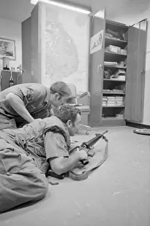 American Soldiers Taking Cover During Da Nang Attack