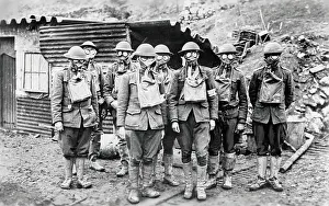 Gas Mask Prints: American Soldiers Wearing Gas Masks
