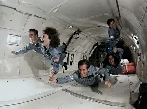 Houston Prints: American Space Shuttle Astronauts During Gravity Training