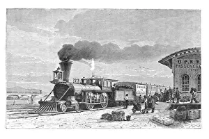 American steam train of the Union Pacific Railroad Company