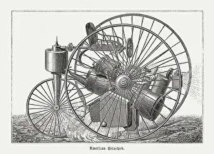 Progress Prints: American Steam Velocipede, three-wheeler by Sauerbronn-Davis