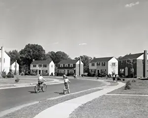 Bicycling Prints: American Suburb