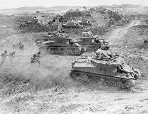 American Tanks Maneuvering in Northern Ireland