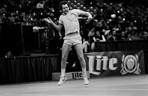 American tennis player John McEnroe during the Miller Light Challange at the Rosemont Horizon in Rosemont, Illinois