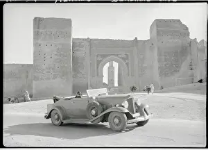American Tourist's Automobile Outside Berdaine Gate