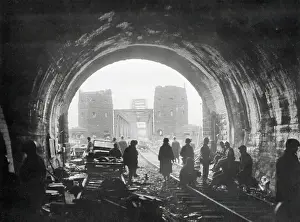 American Troops Crossing Remagen Bridge