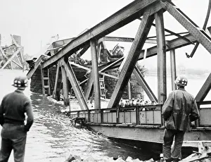 American Troops at Destroyed Remargen Bridge Site