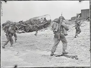 Normandy Prints: American Troops Making Reinforcements