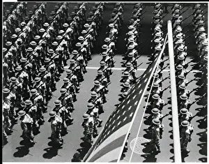 Review Prints: American Troops On Review During Wwi