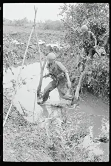 American Troops Traveling Vietnamese Delta by Foot
