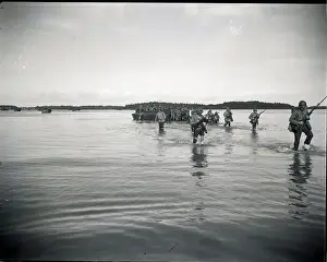 New Britain Prints: American Troops Trudge Through Water