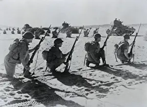 Attacking Prints: American Troops Wait To Attack