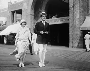 Cloche Prints: American writer and cartoonist Ring Lardner with his wife