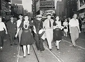 Reveler Prints: Americans Celebrating Japan's Surrender