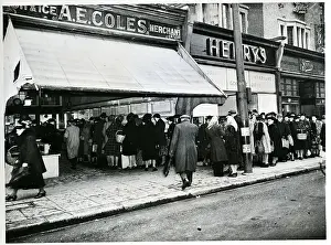 Queue Prints: Americans Wait On Line For Nylons
