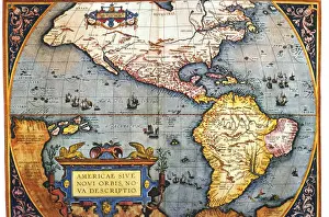 The Americas, 1587 Map by Abraham Ortelius