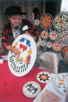 Artisanship Prints: Amish Artisan Painting Hex Signs