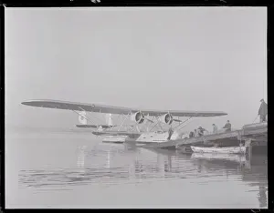 Amphibian Sesquiplane Preparing for Takeoff