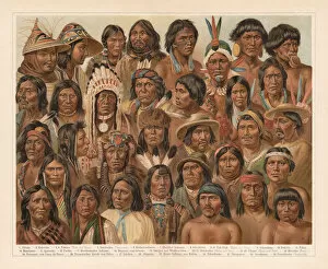 Images Dated 19th February 2018: Amrican Native People, lithograph, published in 1897