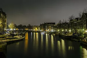 Images Dated 15th January 2014: An Amsterdam Canal At Night