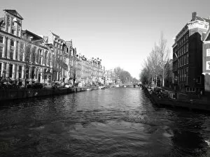 Images Dated 14th December 2014: Amsterdam Herengracht Canal Black & White, Holland